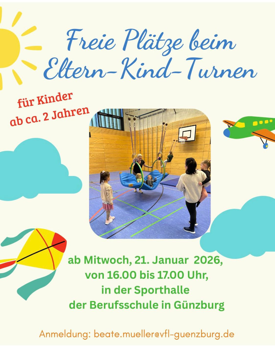 Bewegung von Anfang an: Eltern-Kind-Turnen beim VfL Günzburg